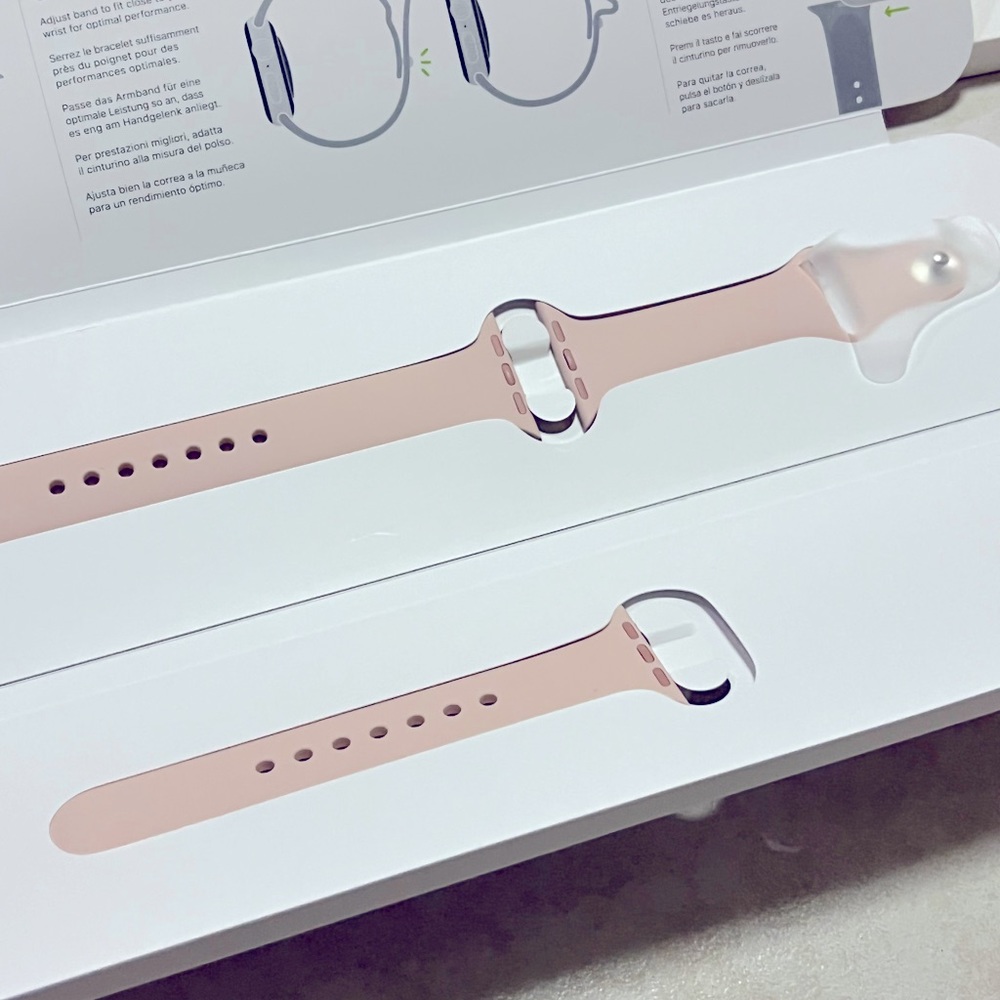 Apple Watch Pink Sand Silicone Watch Band